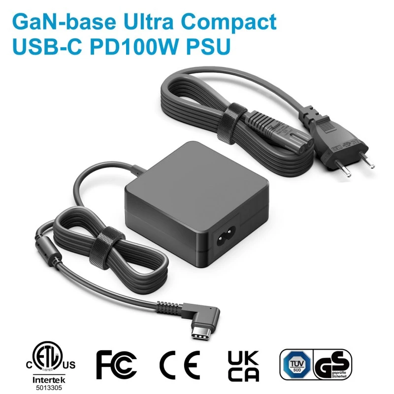 100 W GaN Square PD USB-C napajalnik