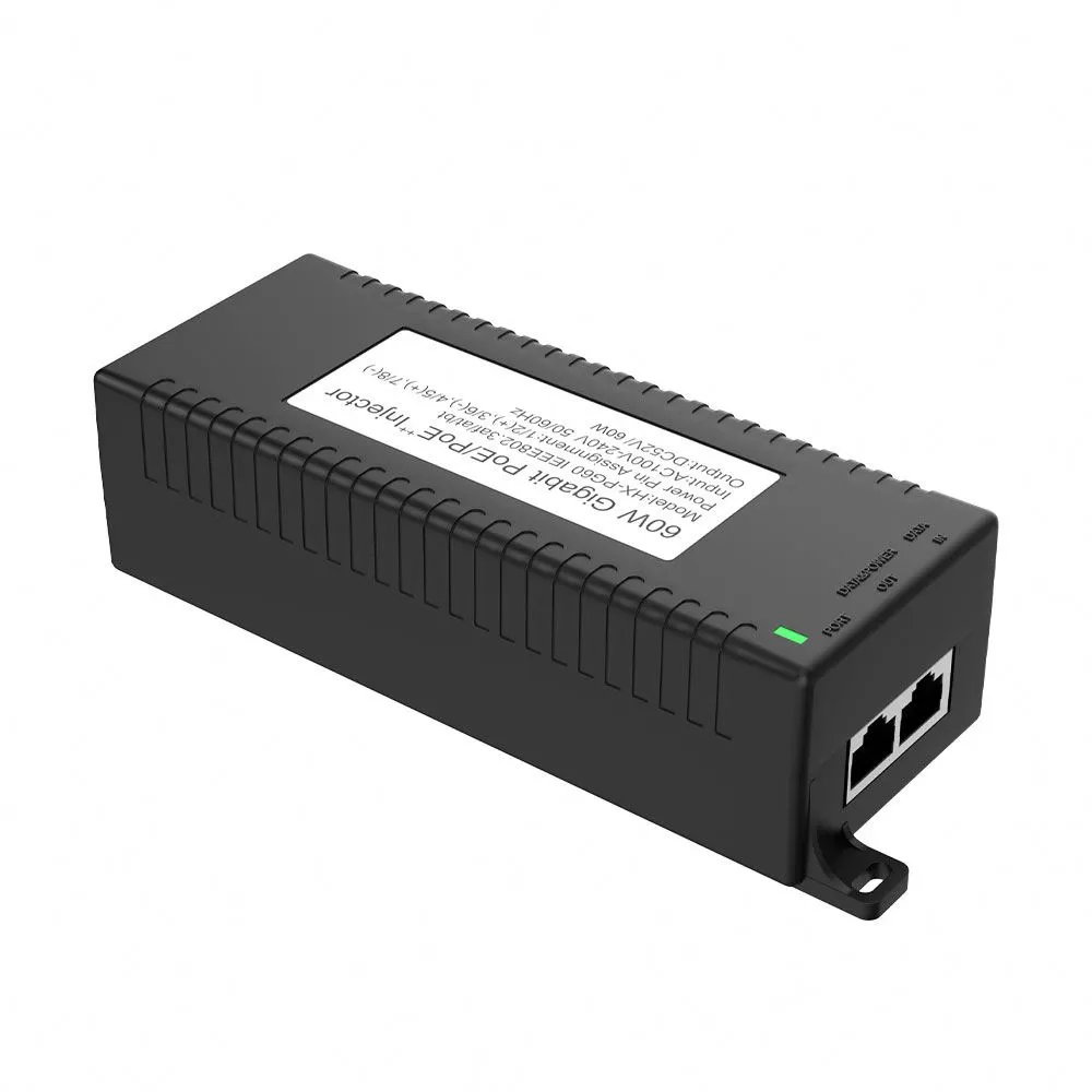 60 W namizni POE injektor z IEEE802.3AF/AT/BT