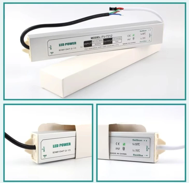 IP67 Waterproof LED Driver Aluminium Switching Power Supply
