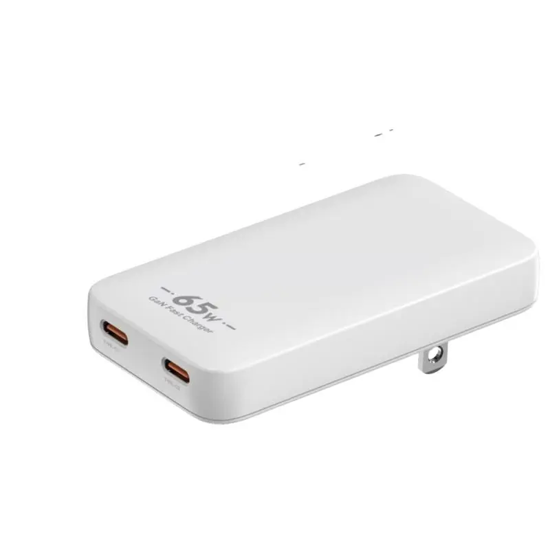 PD65W GaN USB-C ultratanek stenski polnilec z dvojnimi vrati